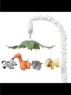 Plush Safari Mobile with Green Leaf Canopy - Unbranded